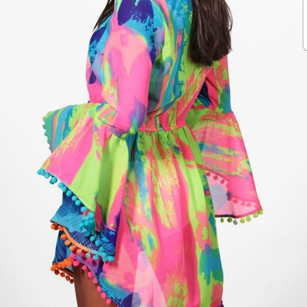 Tropical Beach Cover Up Dress